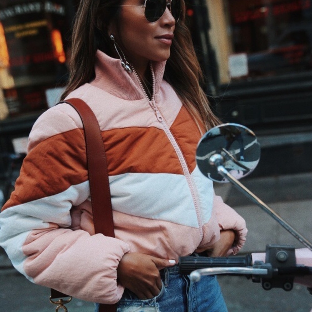 Tularosa Pink and Orange Puffer Jacket